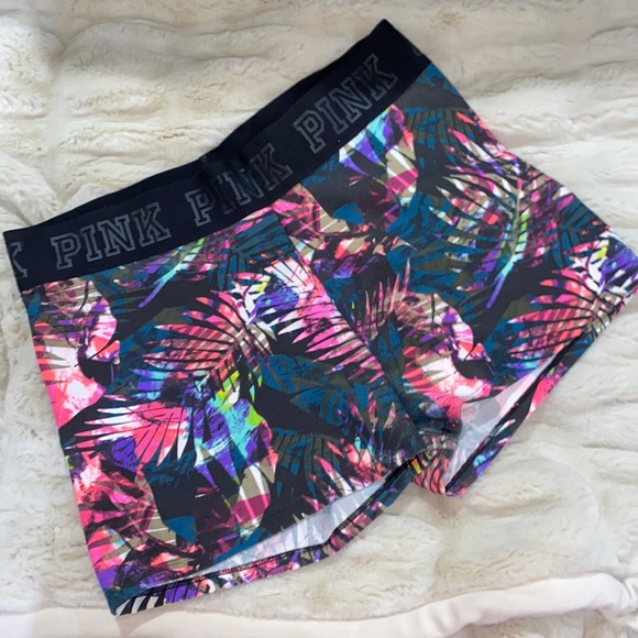 Victoria secret pink biker shorts! Size medium! Multi color 🌈 - Picture 1 of 6